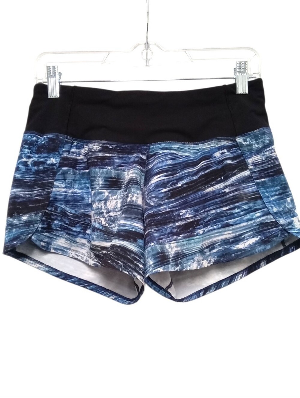 Lululemon Run Times Short II 4" Aerial Drift Multi Blue Women's Size 4